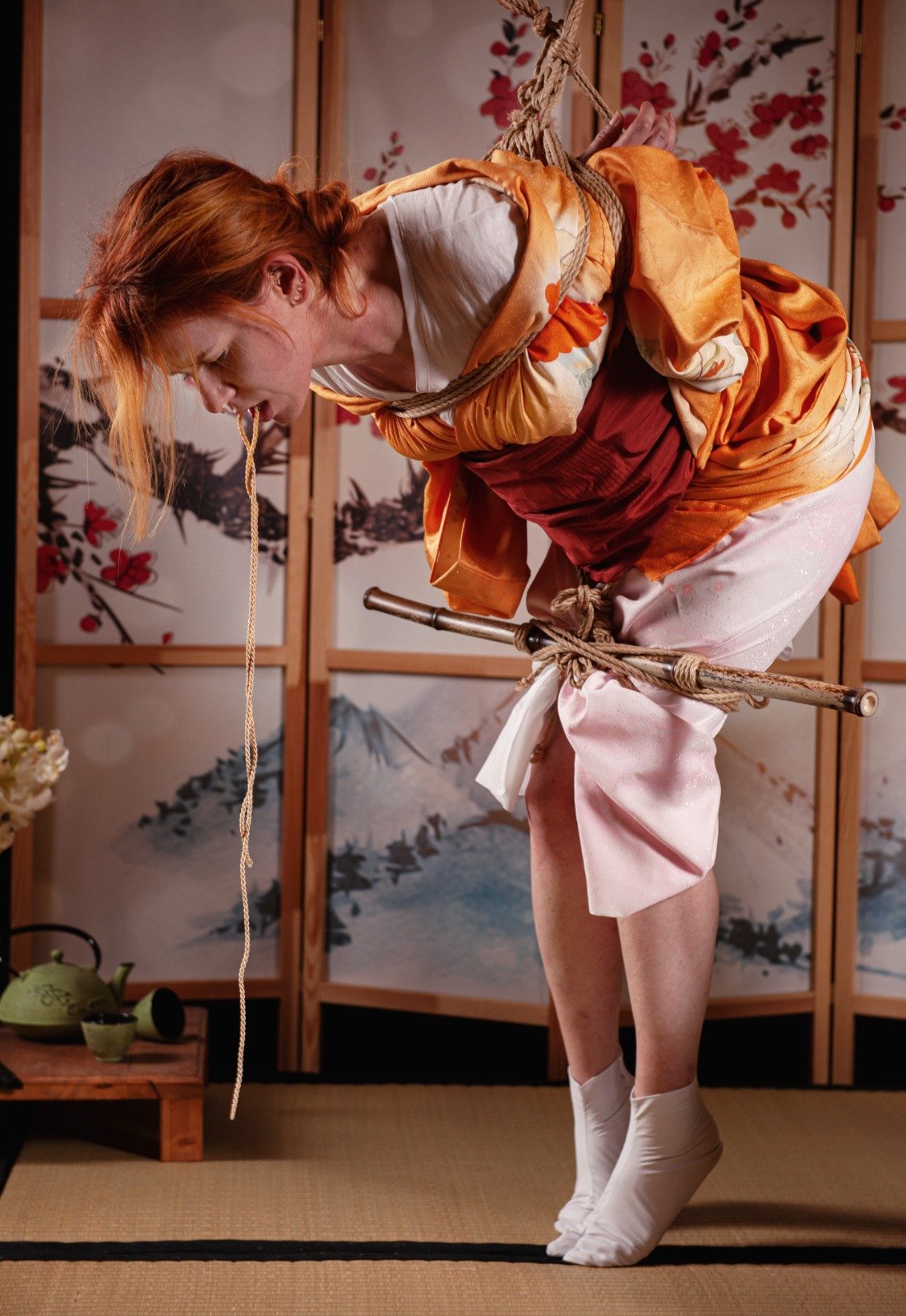 Kinbaku con kimono