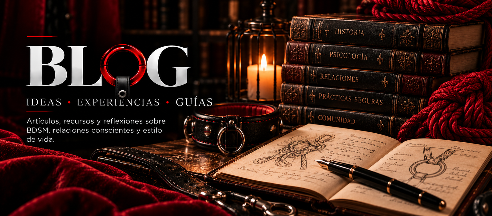 Blog: ideas, experiencias y guías. Libros antiguos, cuaderno de nudos y cuerda roja